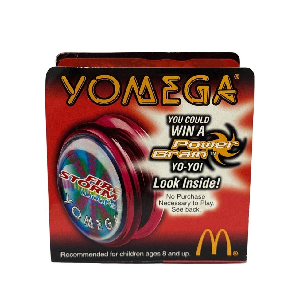 McDonalds Yomega #5 Red Firestorm X-Brain System Circa 2000 Yo-Yo in Box